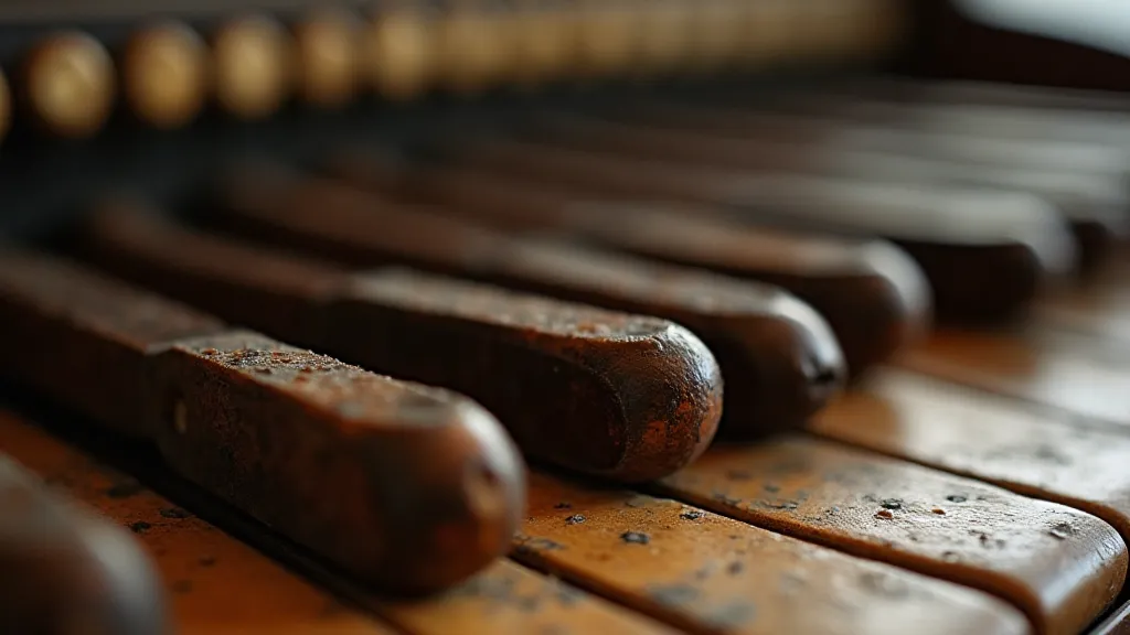 Antique accordion keys