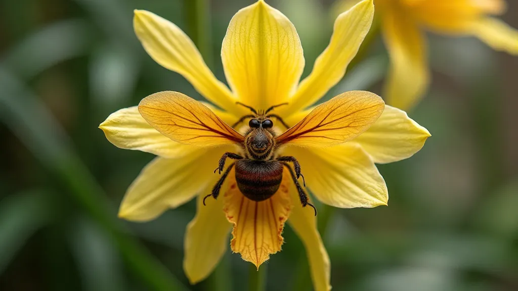 Dendrobium orchid mimicking a female insect
