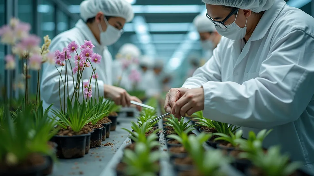 Orchid propagation in a laboratory setting