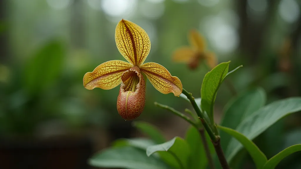 Mature Paphiopedilum Orchid