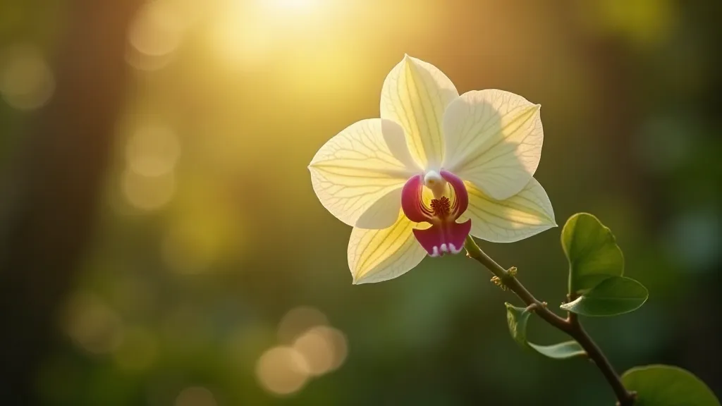 Portrait of a rare orchid flower